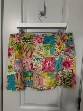 Pink Multi Floral Patchwork Skort
